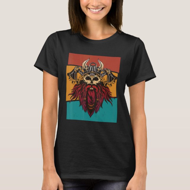 Camiseta Mecânico de Viking Nórdico Steampunk (Frente)