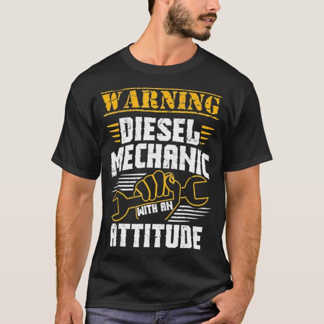 Camiseta Mecânico Diesel Com Um (Frente)