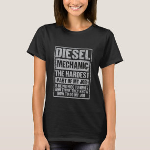 Camiseta Mecânico Diesel de Garagem Eletricista Aniversári