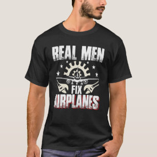 Camiseta Mecânico do avião de manutenção do avião