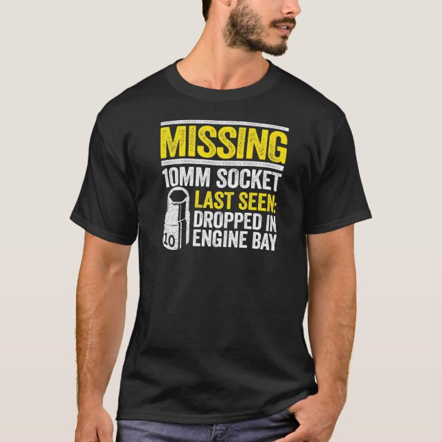 Camiseta Mecânico do Compro de reparo de carro de 10 mm em  (Frente)