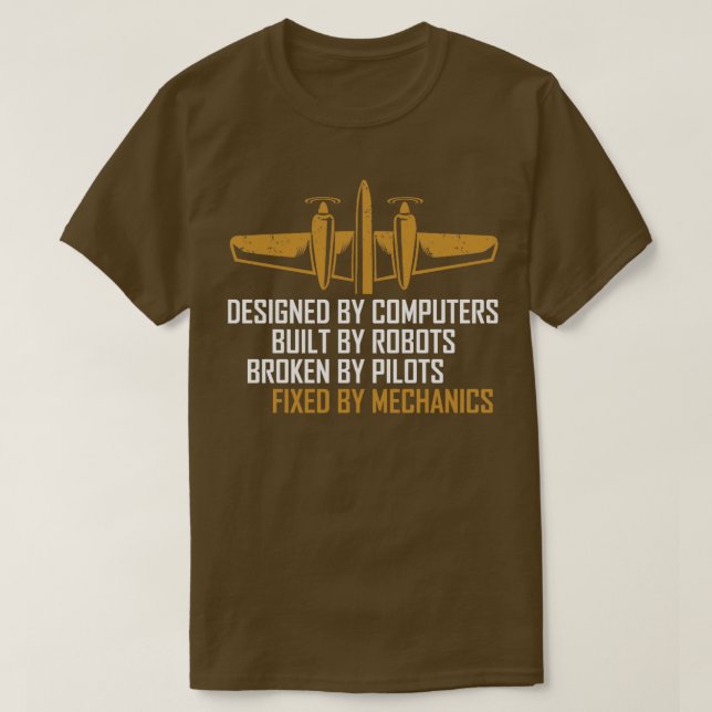Camiseta Mecânico do Técnico de Manutenção Aeronáutica (Frente do Design)