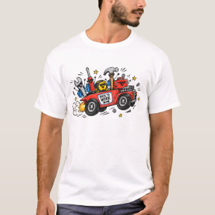 Camiseta Mecânico Engraçado de Volta ao Trabalho – Equipe d