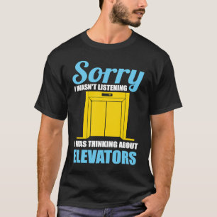 Camiseta Mecânico estava pensando sobre elevadores