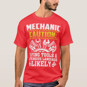 Camiseta Mecânico legal para Garagem Automóvel Arrastada Ma