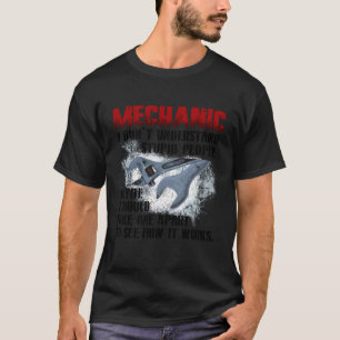 Camiseta Mecânico Não Entendo Pessoas Estúpidas Engraçadas