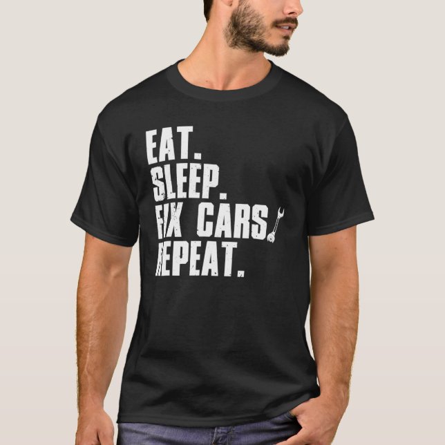 Camiseta Mecânico para Automóveis de Garagem Automática de  (Frente)