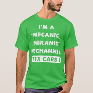 Camiseta mecânico que conserta carros