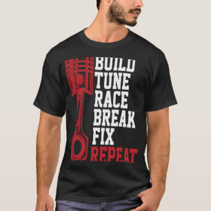 Camiseta Mecânicos de Repetição de Correção de Raça de Ajus