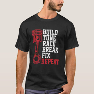 Camiseta Mecânicos de Repetição de Correção de Raça de Ajus