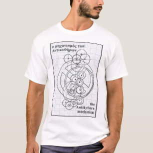 Camiseta Mecanismo Antikythera Blueprint: Computador antigo