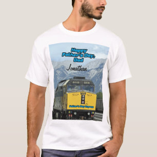 Camiseta Mecanismo de Comboio Ferroviário Amarelo Dia de os