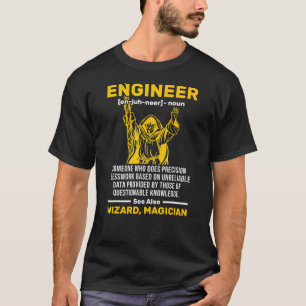 Camiseta Mecanismo Mecânico Civil de Definição de Engenheir
