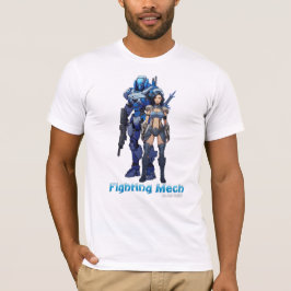 Camiseta Mech de combate (Unidade Azul)