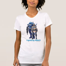 Camiseta Mech de combate (Unidade Azul)
