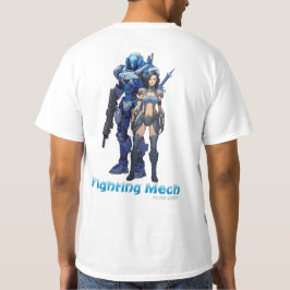Camiseta Mech de combate (Unidade Azul)