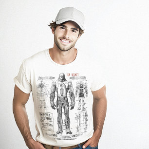 Camiseta Mecha Bigfoot Protótipo Secreto 1958