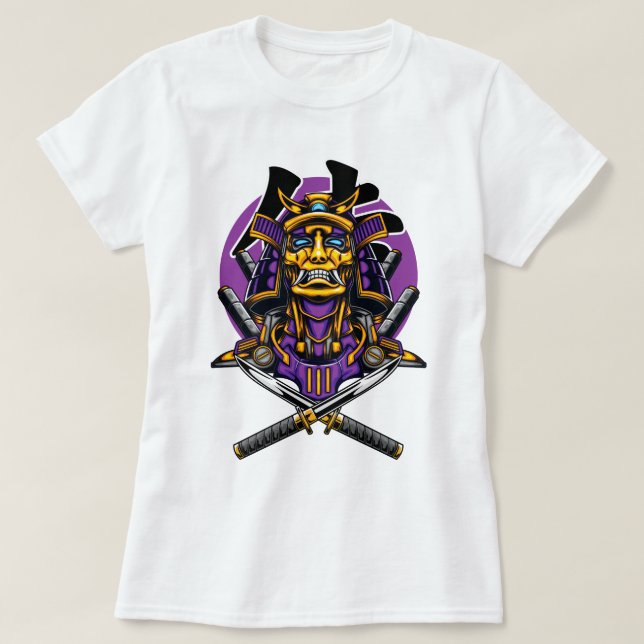 Camiseta Mecha Samurai (Frente do Design)
