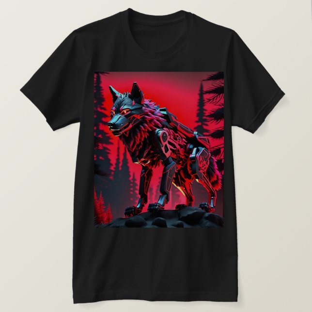 Camiseta Mecha Wolf (Frente do Design)