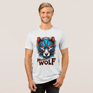 Camiseta Mecha Wolf Head – Futuristic Cyberpunk Wolf Design