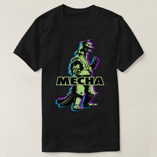 CAMISETA MECHAGODZILLA NEONS (Frente do Design)