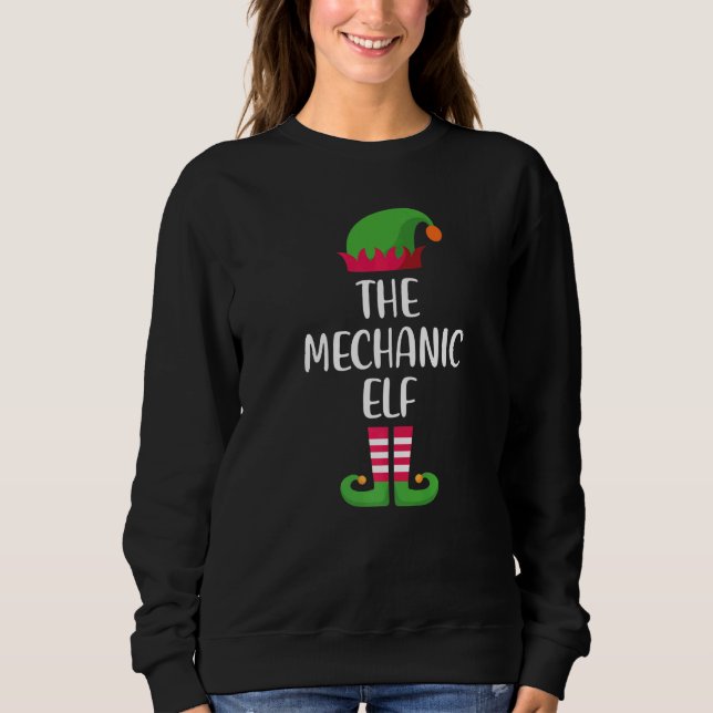 Camiseta Mechanic Elf Family Matching Group Christmas Pajam (Frente)