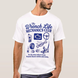 Camiseta Mechanic Funny Club Auto Repair Shop Humor 