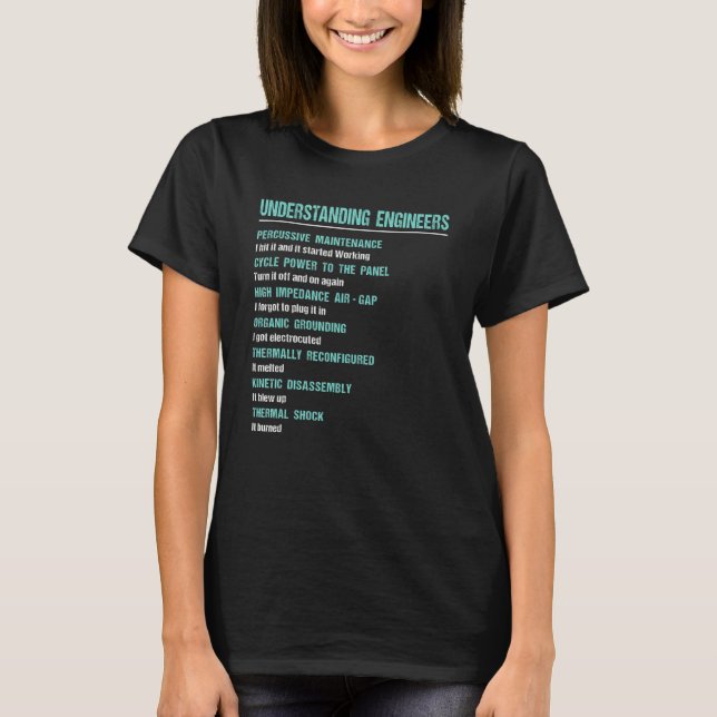 Camiseta Mechanical Sarcastic Engineering  Understanding En (Frente)