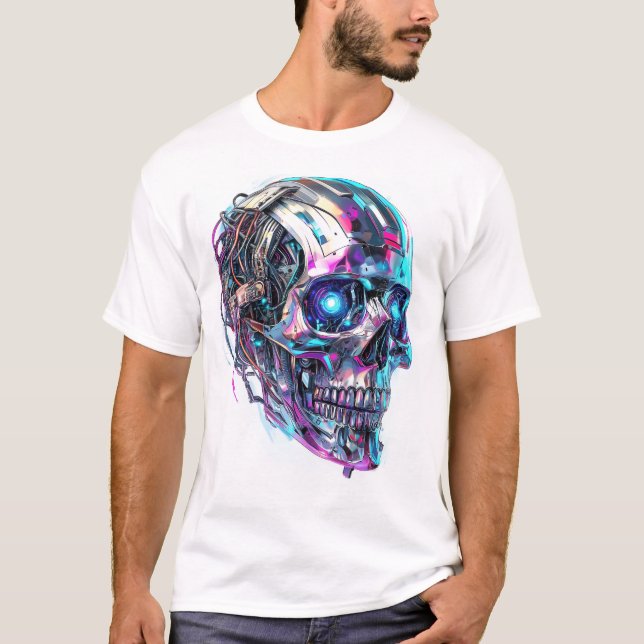 Camiseta Mechanical Skull Matrix (Frente)