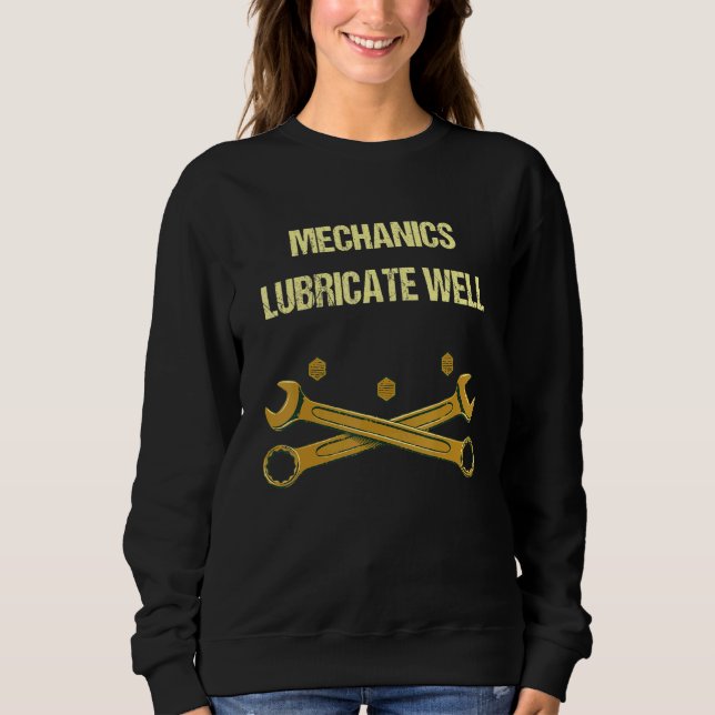 Camiseta Mechanics Lubricate Well  Car Repair Humor Car Mec (Frente)