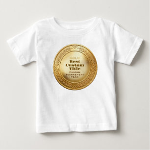 Camiseta Medal Personalizado 3D Realista Folha Dourada Edit