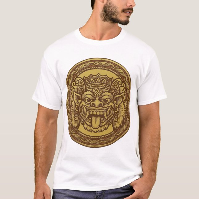 Camiseta Medalha Barong Coroada (Frente)