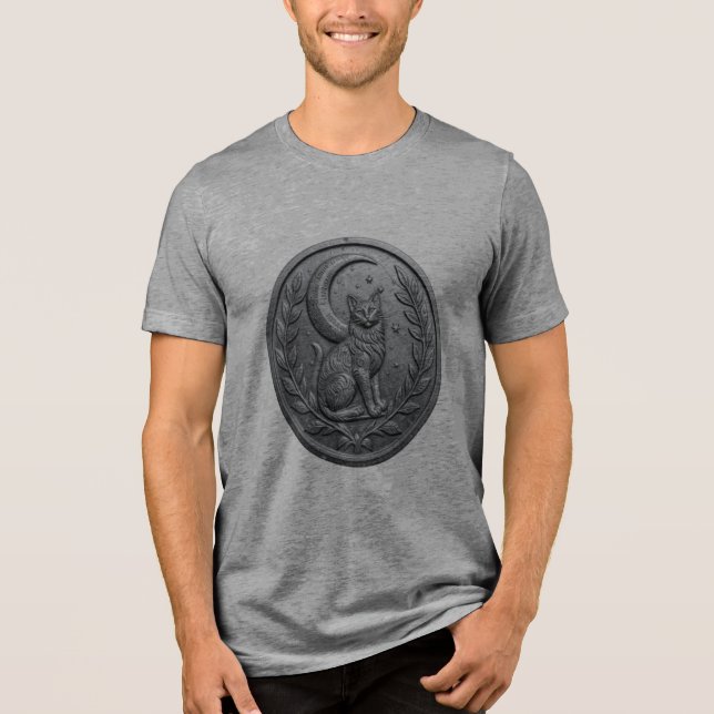 Camiseta Medalha de Gato Lua Talhada (Frente)