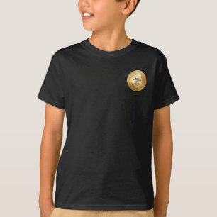 Camiseta Medalha de Ouro Realista 3D Personalizável e Premi