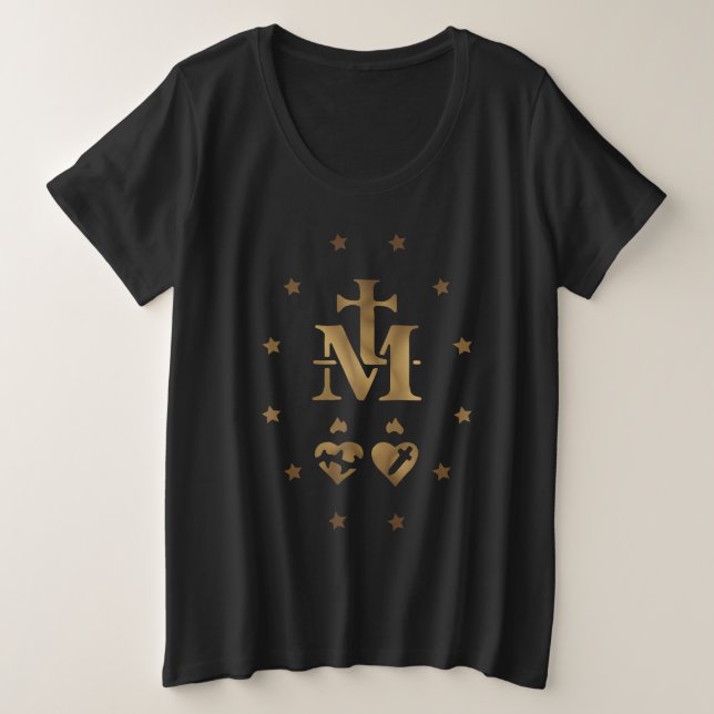 Camiseta Medalha Miraculosa, Medalha de Nossa Senhora de Gr (Frente do Design)