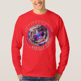 Camiseta Medalhão de Carimbo e Harris-Walz