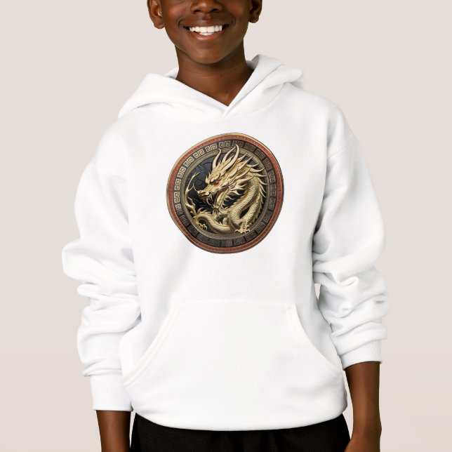 Camiseta Medalhão de Ouro do Dragão Sagrado Oriental (Frente)