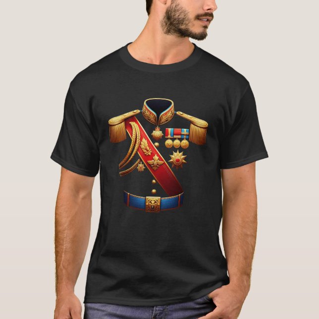 Camiseta Medalhas de fantasias reais do Príncipe Encantado  (Frente)