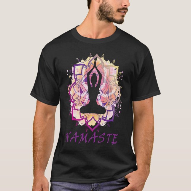 Camiseta Mediação da geometria da dama do lótus (Frente)