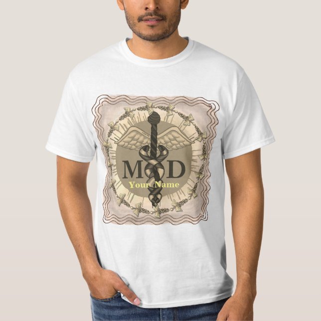 Camiseta Médica Caduceus MD (Frente)