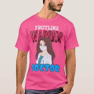 Camiseta Médica de Máscara de Anime Rapariga do Guerreiro F