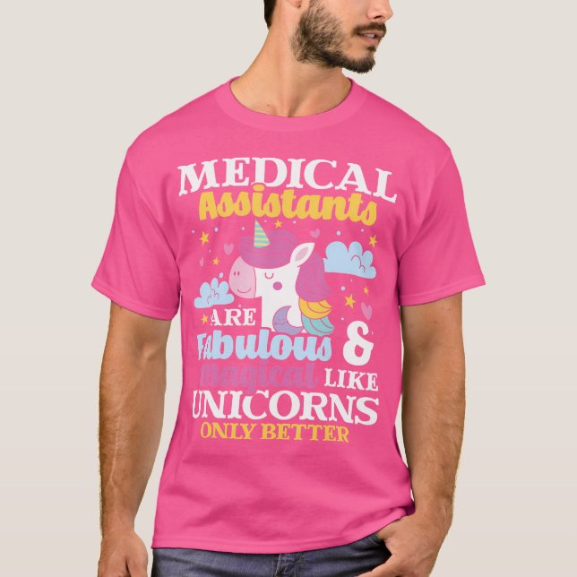 Camiseta Medical Assistants - Magical Unicorn Healthcare Wo (Frente)