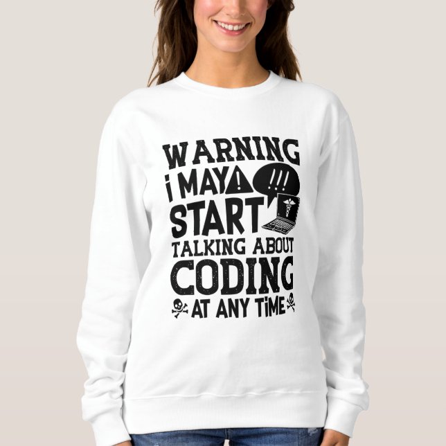 Camiseta Medical Coder Coding Warning I May Start Talking (Frente)
