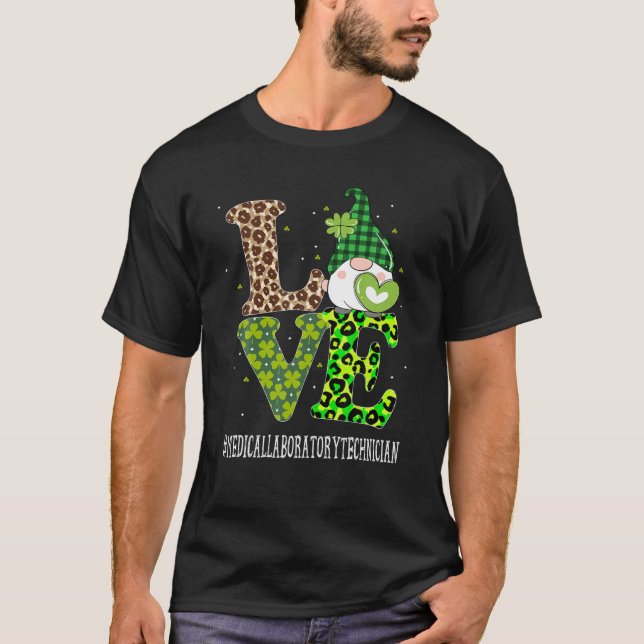 Camiseta Medical Laboratory Technician Love St Patricks Day (Frente)