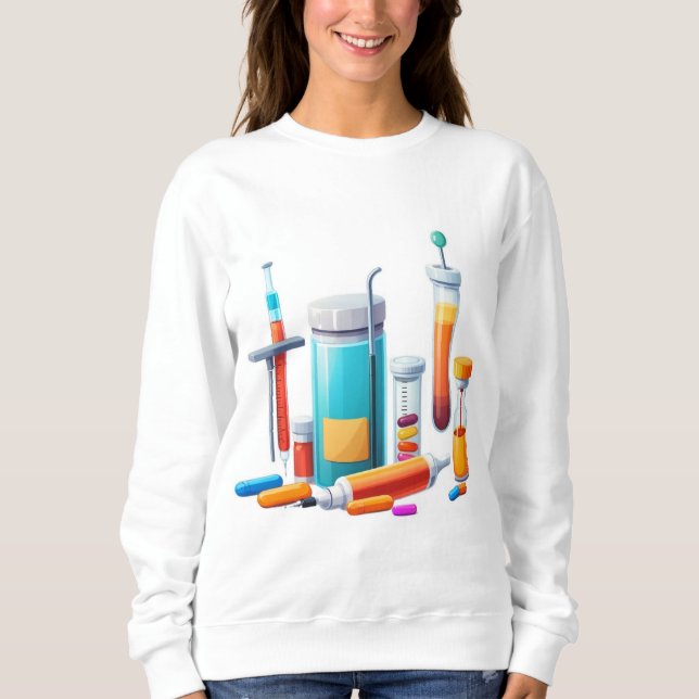 Camiseta Medical Tools Cartoon Sweatshirt (Frente)