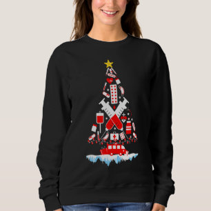 Camiseta Medical Tree Snowman Winter Engraçado Hospital Méd