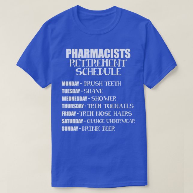 Camiseta Medicamento Farmacêutico Aposentado (Frente do Design)