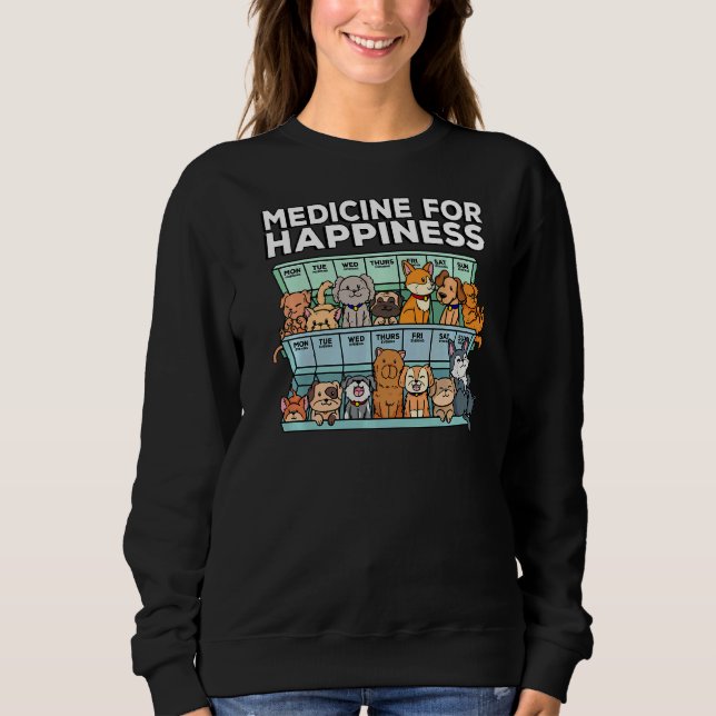 Camiseta Medicamento Para Animais De Pílula Feliz (Frente)