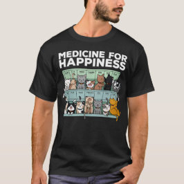 Camiseta Medicamento Para Felicidade Bem-Estar Mental Posit
