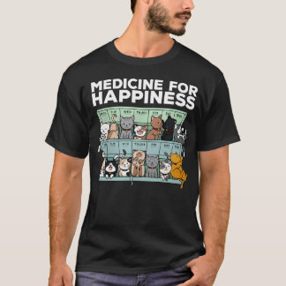 Camiseta Medicamento Para Felicidade Bem-Estar Mental Posit